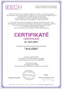 Certificate Nr 02C