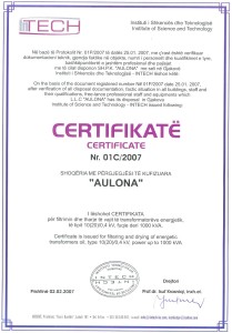 Certificate